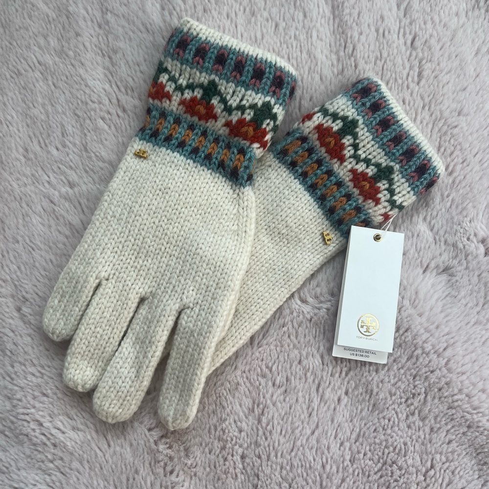 Tory Burch Knit Fair Isle Glove